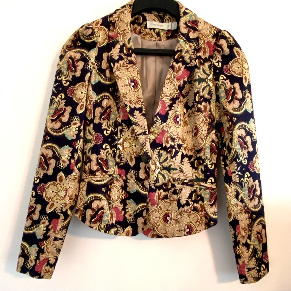 COSTA BLANCA Blazer in Paisley Print, Size XS